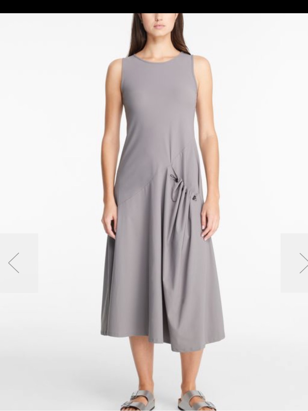 SARA PACINI DRESS WITH POUCH POCKET - TECHNO FABRIC